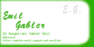 emil gabler business card